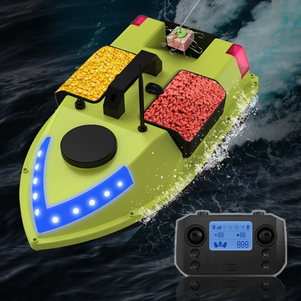GPS 99 points 3 hopper 7 changeable color light bait boat
